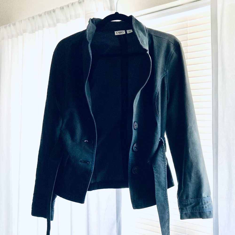 Dark Gray/Blue Blazer - Picture 1 of 6